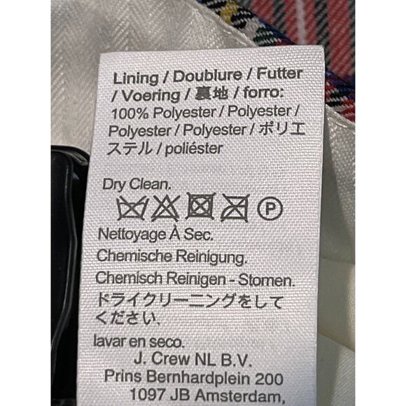 J. Crew Hayden Pants Womens 8T Red Tartan Plaid Cropped Academia Wool Preppy - Picture 9 of 11